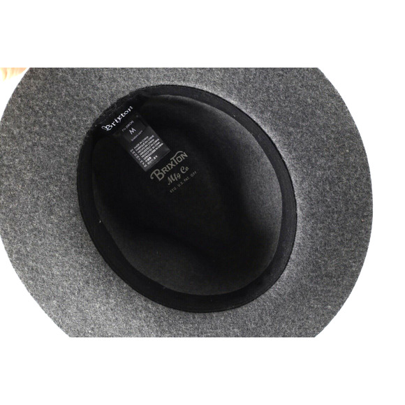 Brixton Women’s Welsey Fedora Hat Gray Wool Medium Classic Chic Style Size M main image 8